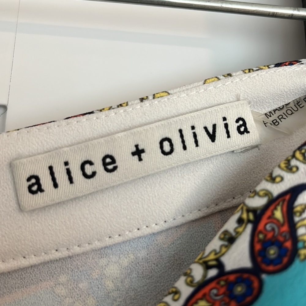 Alice + Olivia vintage-look wide leg colorful palazzo pants size 4. Like new! - Picture 8 of 8